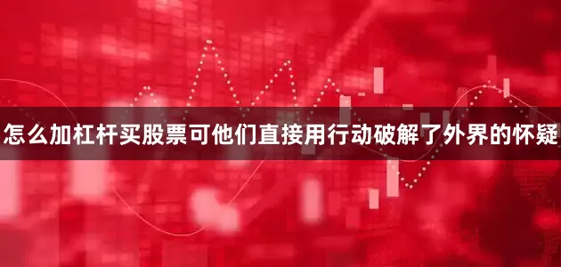 怎么加杠杆买股票可他们直接用行动破解了外界的怀疑